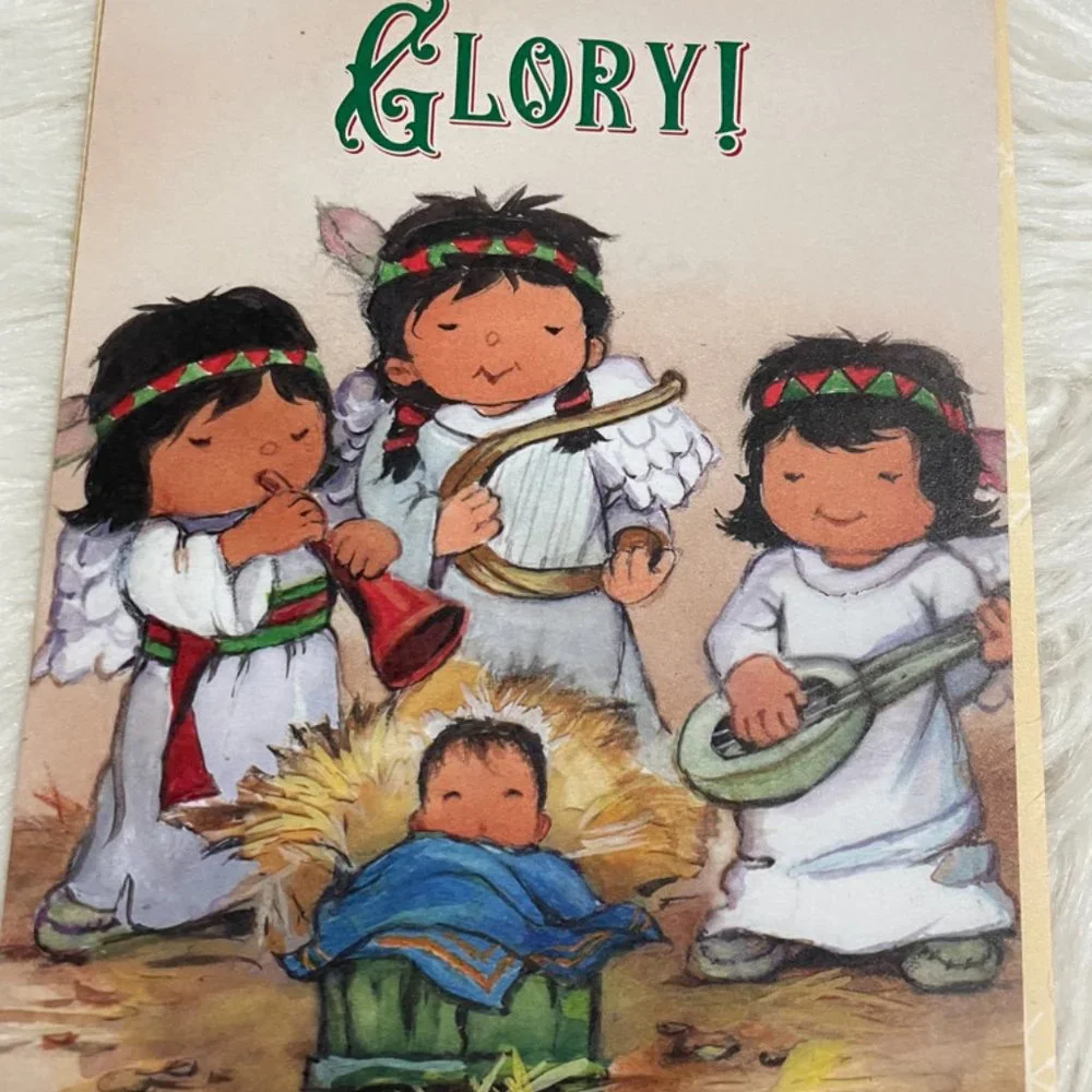 5 JOYFUL Blessings Religious themed Holiday cards by St. Labre Indian School